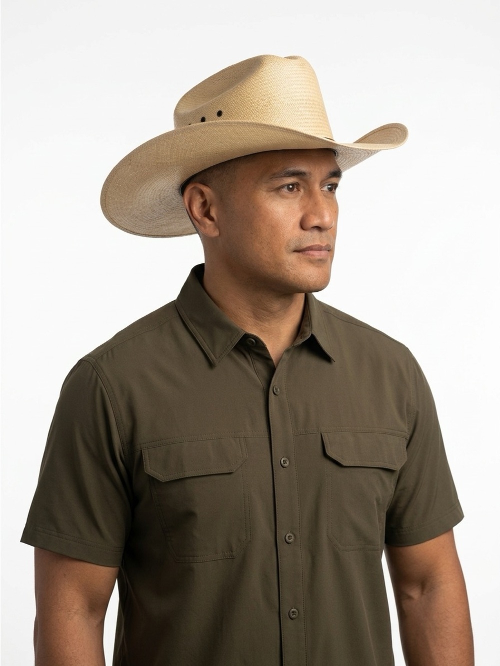 Stetson XXXX Dura Straw Vented Cowboy Hat Natural Tan 6 7/8